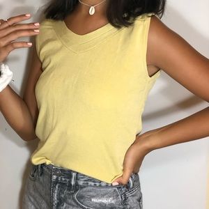 Women’s silk honey yellow tank